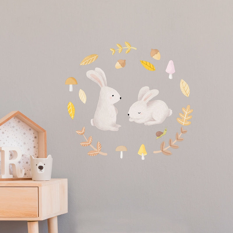 Woodland Bunnies, Wall Stickers, wall decals by Made of Sundays