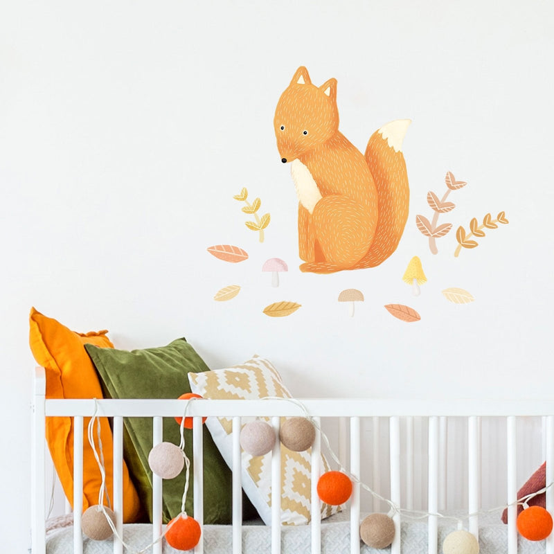 Woodland Fox, Wall Sticker, wall decals by Made of Sundays
