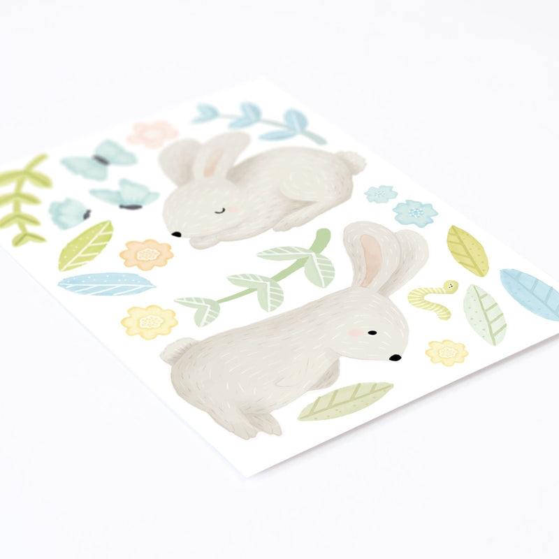 Woodland Spring Bunnies, Wall Stickers, wall decals by Made of Sundays